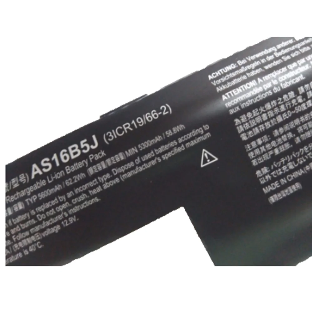 Оригинальный аккумулятор для ноутбука Acer Aspire E5-575G-53VG Series 11 1 дюйма 3ICR19/5600-2 15 6 в 662