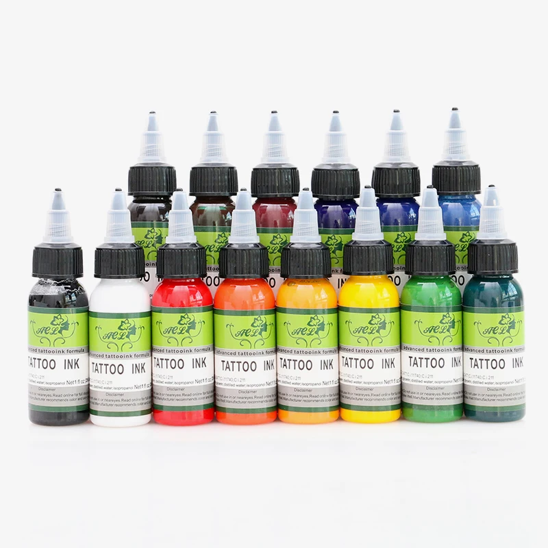 Новое поступление Высокое качество 1 унции (30 мл) тату чернила 14 цветов/набор