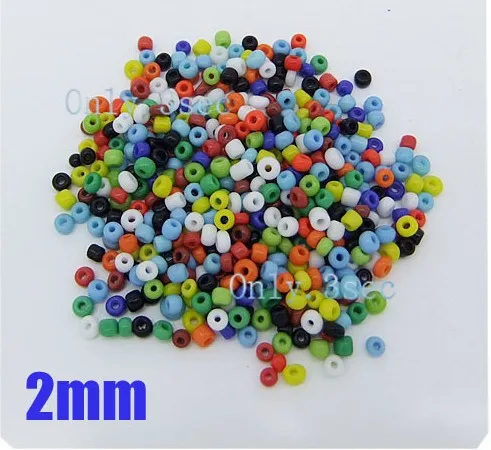 OMH оптовая продажа 1000 шт. 2 мм смешанные цвета чешские стеклянные бусины интервал