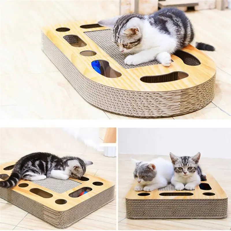 Cat Kitten Scratch Board Soft Bed Mat Claws Care Corrugated Scratcher Cat Training Toy Scratch Interactive Cat Scratching Pad