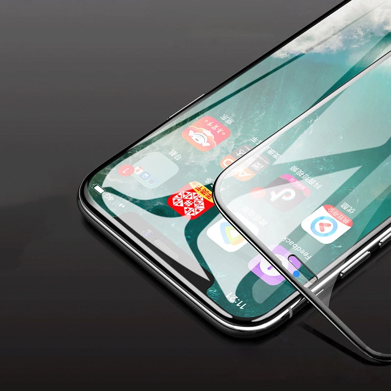 Iphone X защита экрана 5D изогнутый край закаленное стекло для iphone XS XR Максимальная