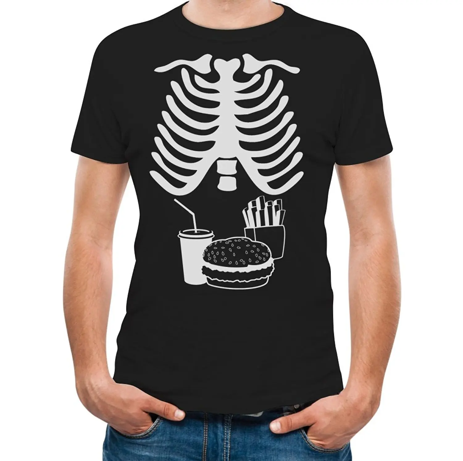 Классические хлопковые Для мужчин круглый вырез горловины короткий рукав и