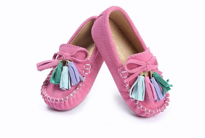 Обувь для девочек сезон весна Новинка 2017 года детская обувь в горошек кожаная