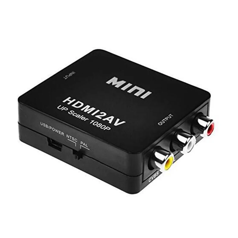 50 шт. HDMI2AV 1080P HD видео адаптер мини HDMI в AV конвертер CVBS + L/R RCA для Xbox 360 PS3 PC360 с