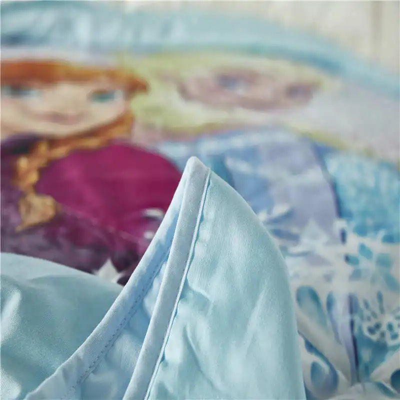 Летнее стеганое одеяло Disney Frozen Elsa and Anna хлопковое постельное белье для девочек