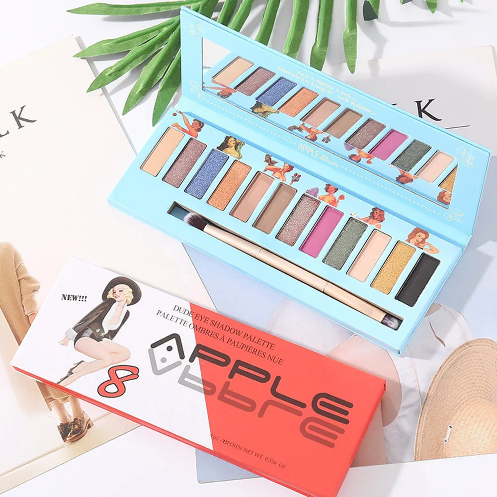 2018 Новый Shimmer Блеск Тени Порошок палитра матовые тени для век Косметика макияжа