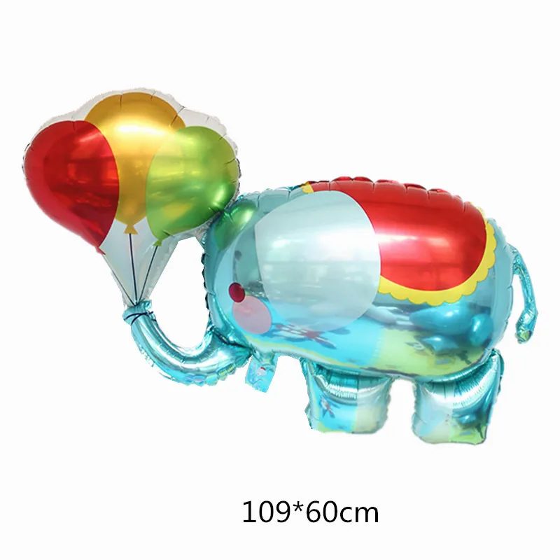 elephant Мультяшный воздушный шар из фольги в виде животного, панды, лисы, слона, бабочки, динозавра, гелиевые шары для детей, украшения для дня рождения, подарок - Цвет: elephant