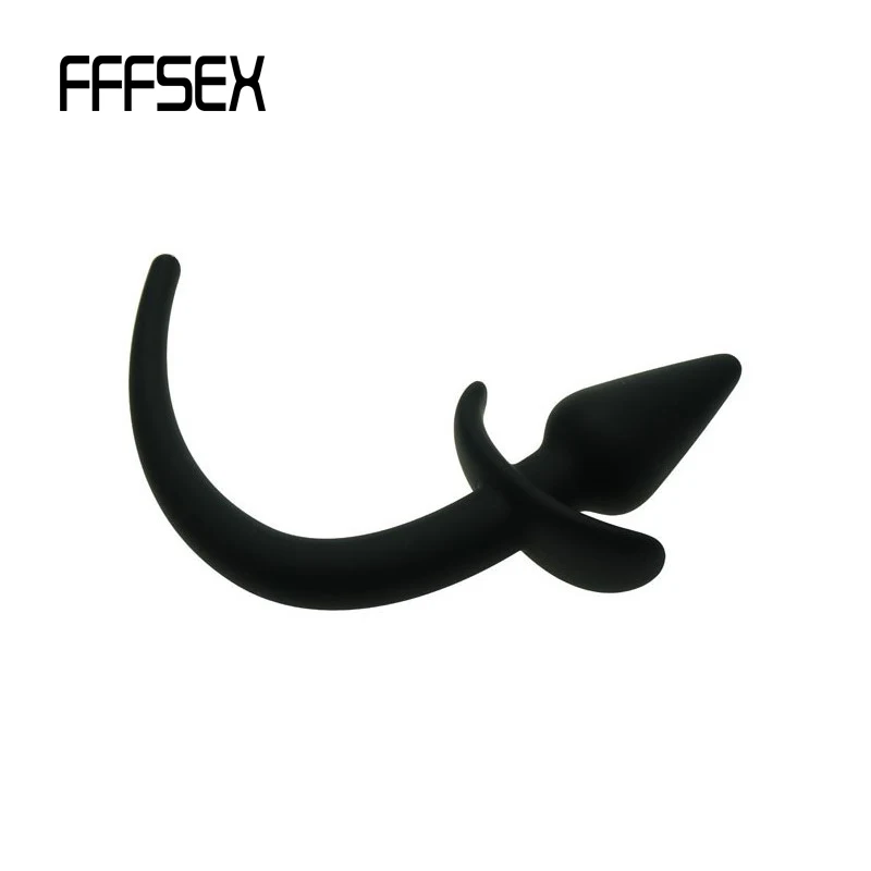 FFFSEX Анальная пробка с длинным хвостом собаки силиконовая анальные секс-игрушки