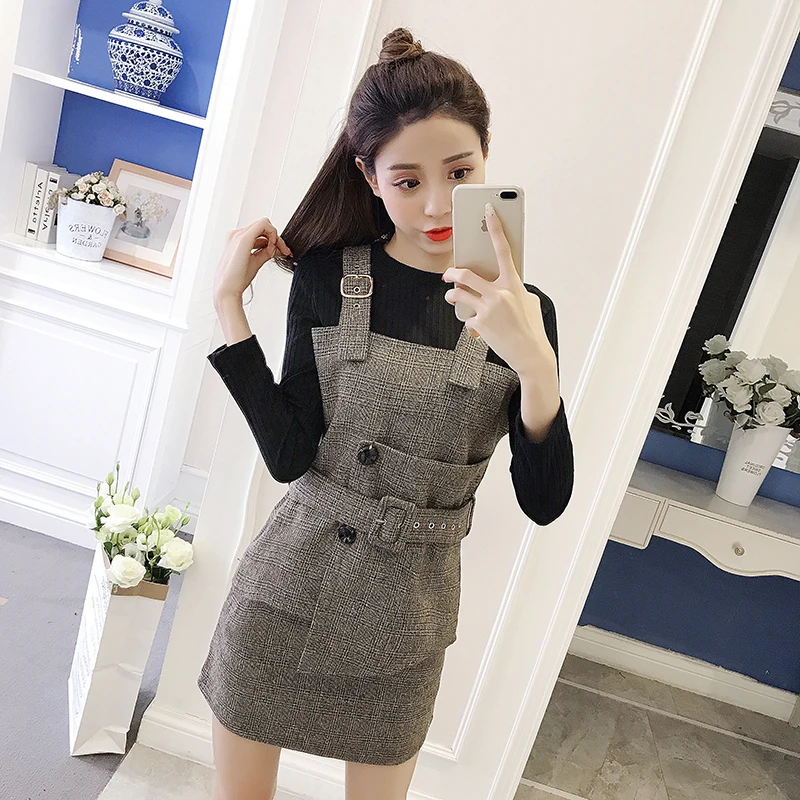 Женский комплект одежды из трех предметов Весенняя футболка жилет и юбка