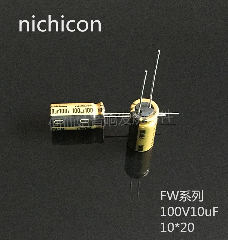 10pcs/20pcs NICHICON capacitance FW series 100v100uf 10*20 audio super capacitor electrolytic capacitors free shipping