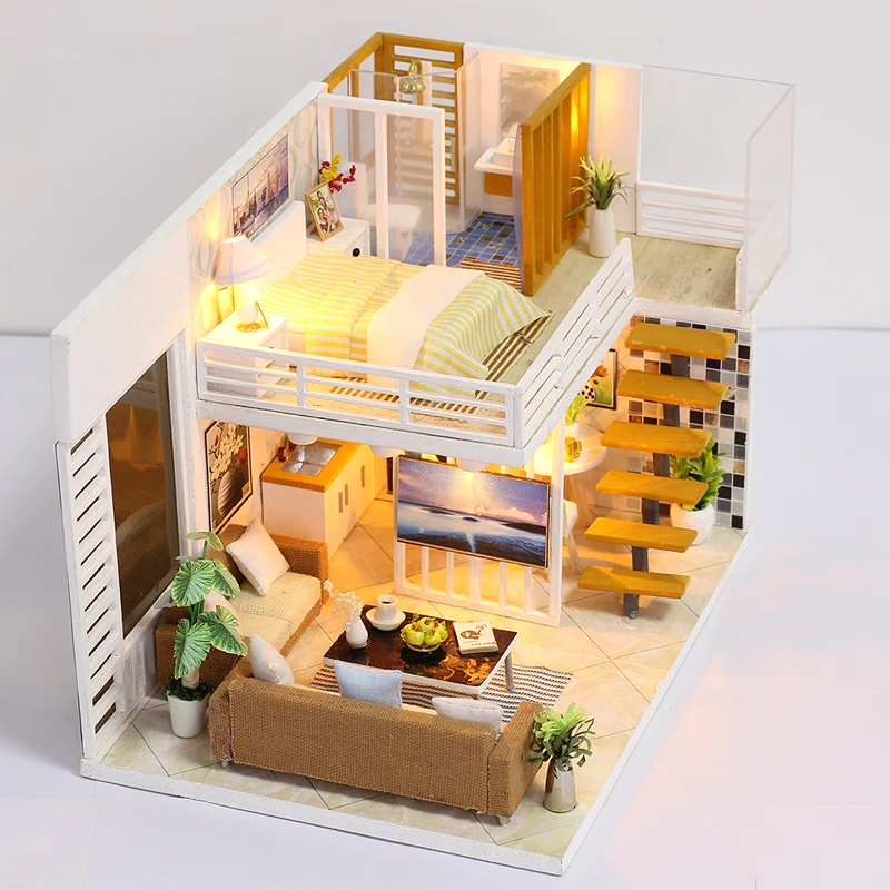 Кукольный домик мебель миниатюрная модель 3D кукольные домики деревянный