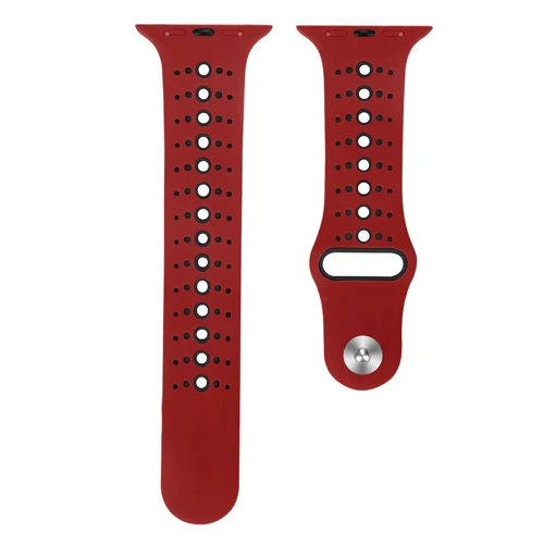 Red black OSRUI спортивный силиконовый ремешок для Apple watch band 4 44 мм 40 мм iwatch band 3 2 1 correa 42 мм 38 мм браслет наручные часы аксессуары - Цвет ремешка: Red black