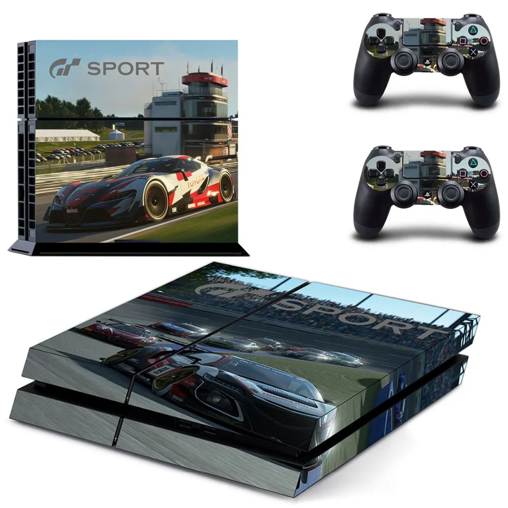 Виниловая наклейка Gran Turismo Sport GT PS4 для консоли Sony Playstation 4 и 2 контроллера