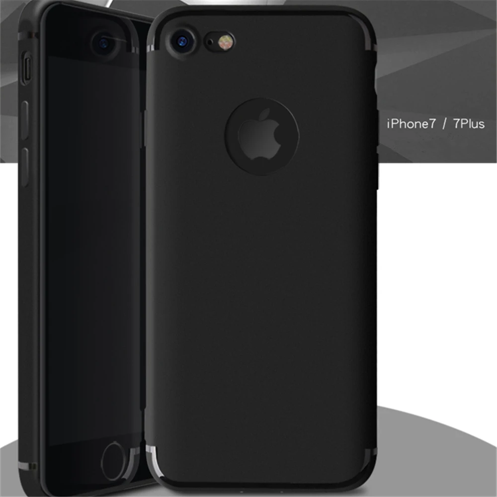 Shockproof Pink Black Matte Rubber Phone Case For iPhone X 6 6s 8 Plus 5s SE Candy Color Silicone Cover 7 |