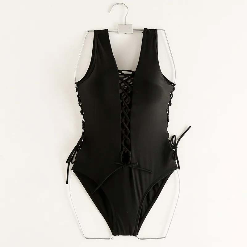 Бандажное боди Тедди женское темпераментное сексуальное нижнее белье черное