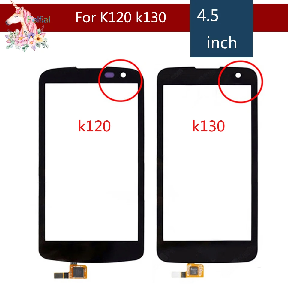 Высокое качество 4 5 &quotдля LG K4 K120 K120E K121 K130 K130E сенсорный экран дигитайзер Датчик