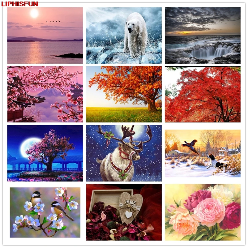 LIPHISFUN рукоделие алмазная живопись вышивка крестиком дрель домашний декор обои