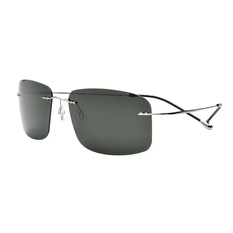Toptical 8616, поляризационные солнцезащитные очки без оправы, оправа, супер освещенный вес, титановые дужки, оправа, поляризационные солнцезащитные очки - Цвет линз: C2