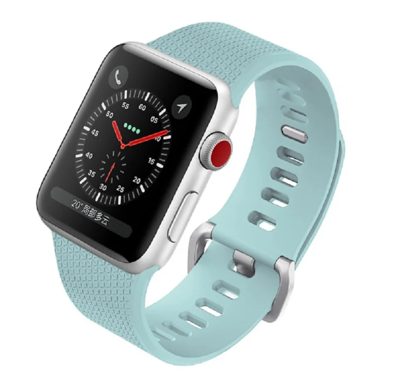 Спортивный ремешок для Apple Watch 42 мм 44 мм 38 мм 40 мм Женский Мужской мягкий силиконовый ремешок для iwatch серии 5 4 3 2 1 резиновый браслет