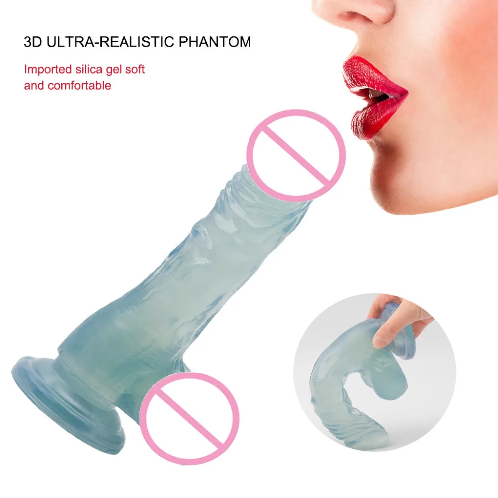 Мягкие гелиевый фаллоимитатор реалистичный анальный всасывание пениса чашки
