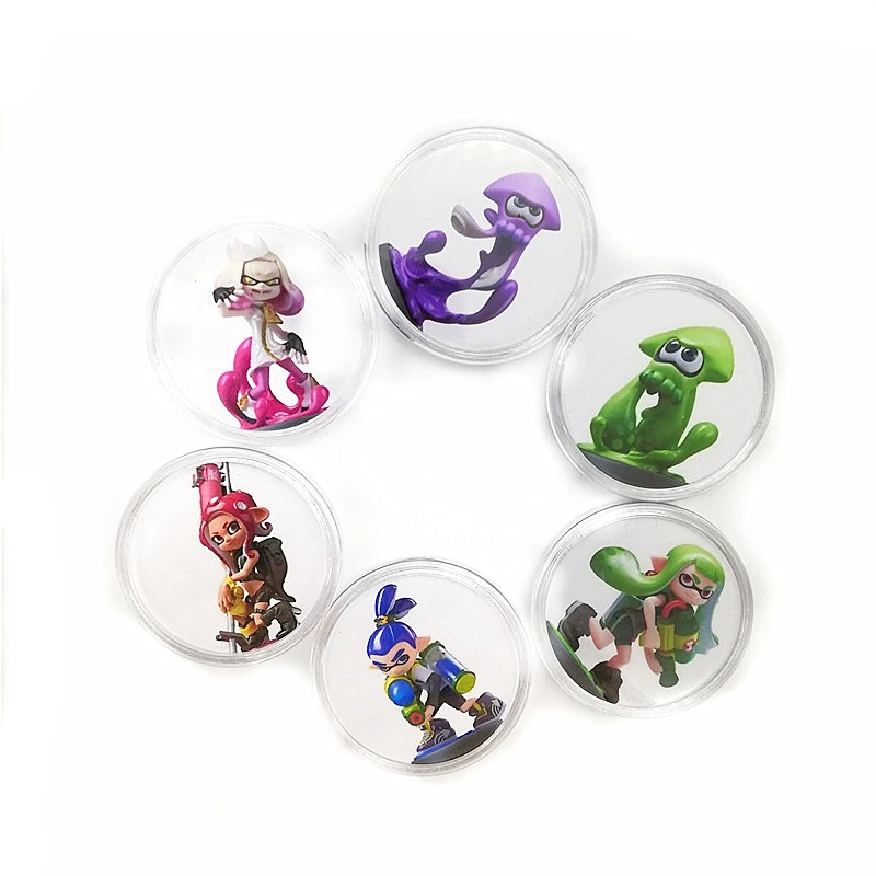 Быстрая, 16 шт./лот, полный набор, NFC Splatoon 2, игровая карта Amiibo, NTAG215, наклейка, напечатанная коллекция, монета, карта, бирка