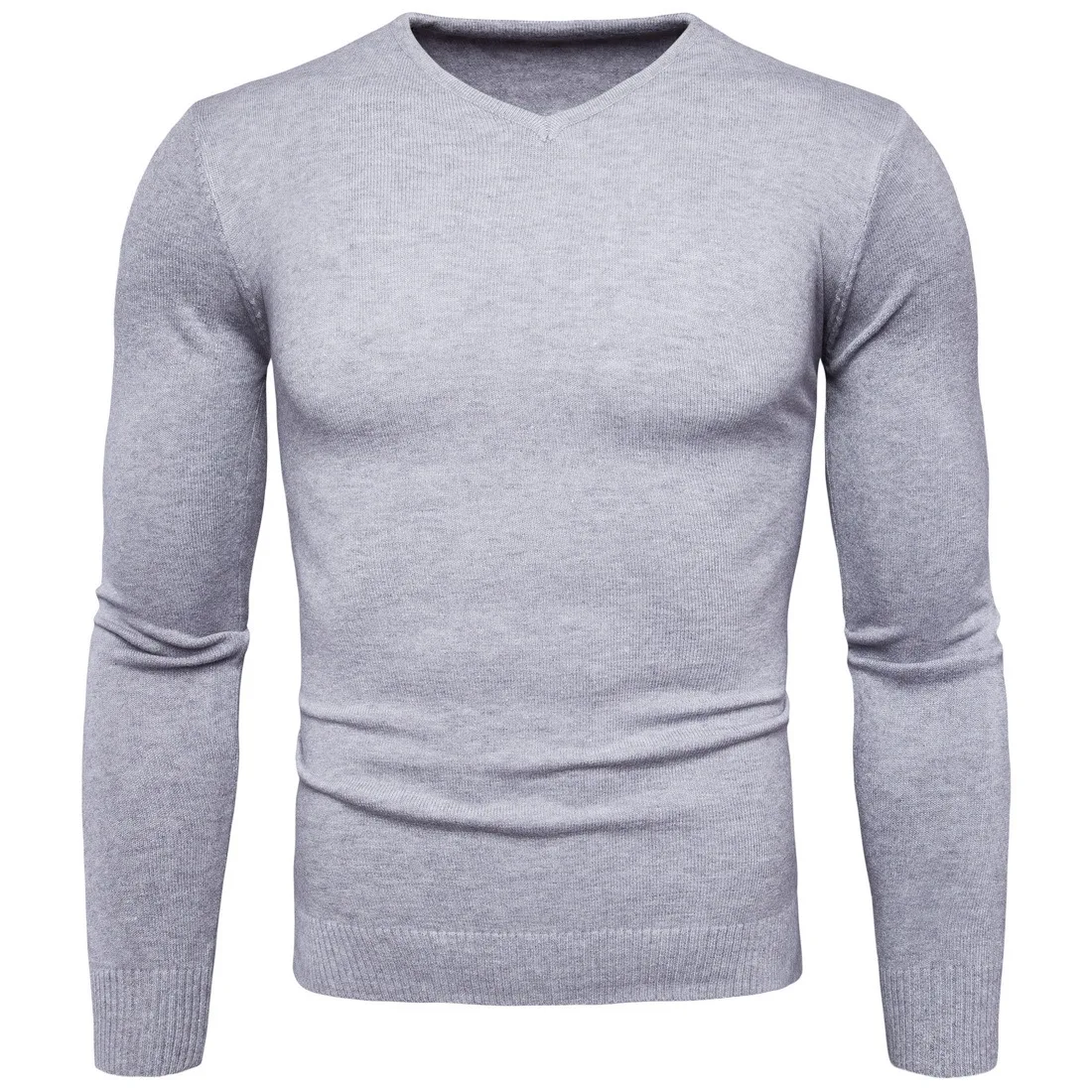 Новинка 2017 мужской свитер с v образным вырезом однотонный длинным рукавом|mens sweater