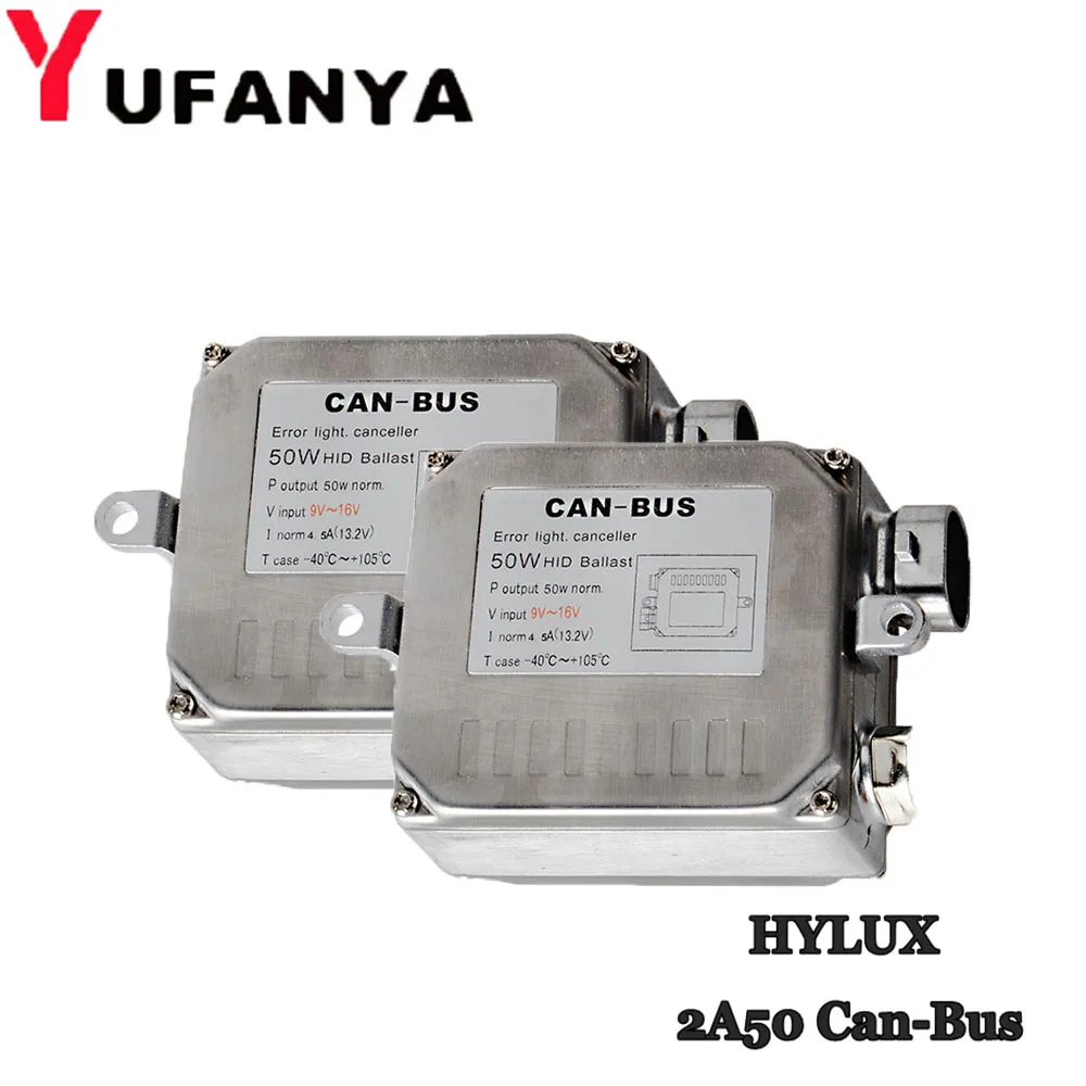 2 шт. 50 Вт HID ксеноновый балласт для хайлюкс 2A50 canbus балласт подходит для всех моделей автомобилей использовать h1 h4 h7 h11 лампы ксеноновые HID модернизации