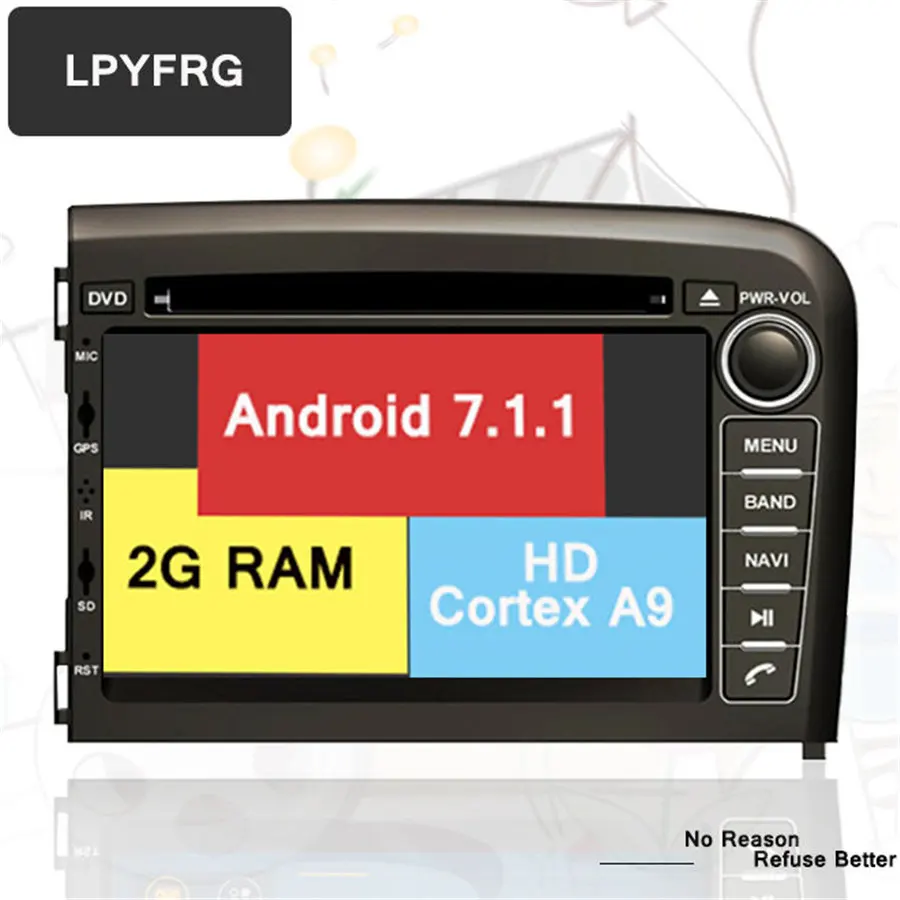 2din 4G Android 7 1 1024*600 Восьмиядерный процессор подходит для VOLVO S80 1998 2006 автомобильный DVD