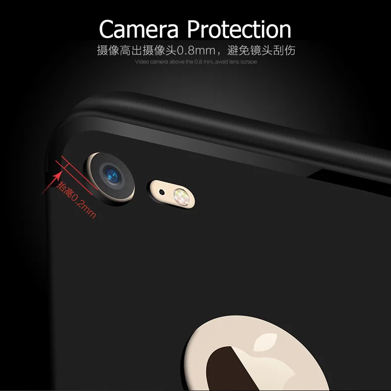 GU JIANG Upscale Soft Silicone Slight Matte Phone Case Cover Shell Protector for iPhone 6/6s PLUS 7/ 7 |