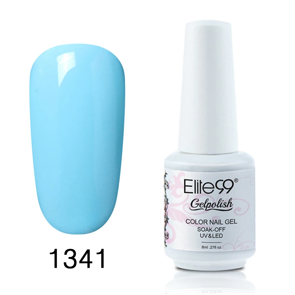 1341 Elite99 Гель-лак UV Vernis полуперманентный праймер верхнее покрытие 8 мл полигель лак для ногтей маникюрный гель лак для ногтей - Цвет: 1341