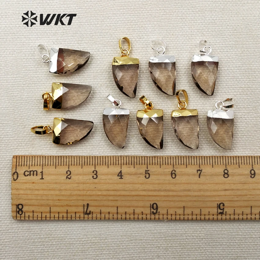 WT-P1266 Оптовая продажа Новый коричневый кристалл стекло кулон покрытый стеклом