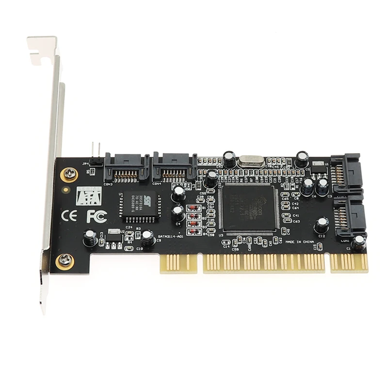 Aneew 4 Порты PCI SATA Raid контроллер внутренняя карта расширения адаптер конвертер Sil 3114