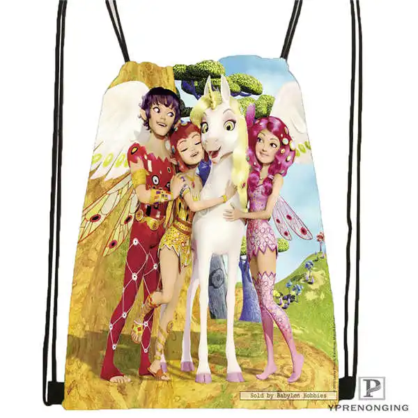 Drawstring Backpack Пользовательские Мия и Magic мне Drawstring сумка-рюкзак милый рюкзак детский Ранец(черный назад) 31x40 см#180531-04-01 - Цвет: Drawstring Backpack