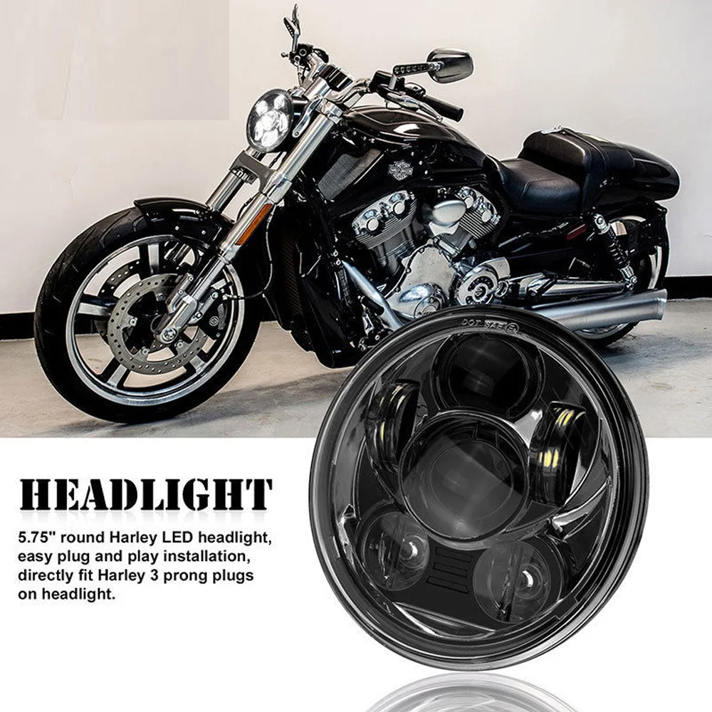 1 шт 5 3/4 &quot5 75 дюймов светодиодный фара для Harley Davidson 883 sportster тройной low rider