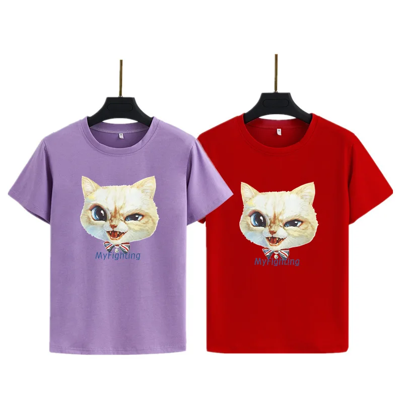 Летняя новая модная рубашка с рисунком для девочек женские хлопковые футболки