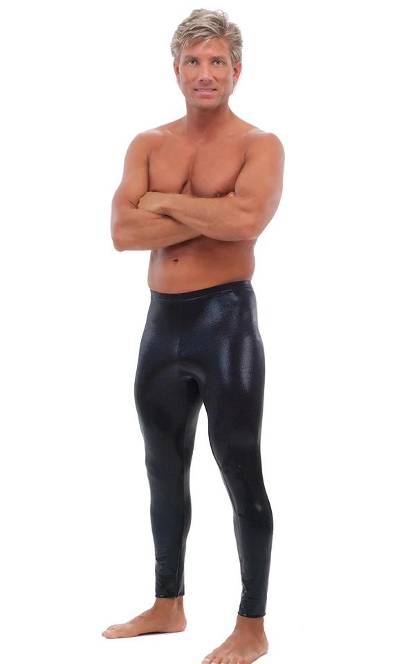 Леггинсы LZCMsosft с низкой талией для мужчин блестящие леггинсы из спандекса