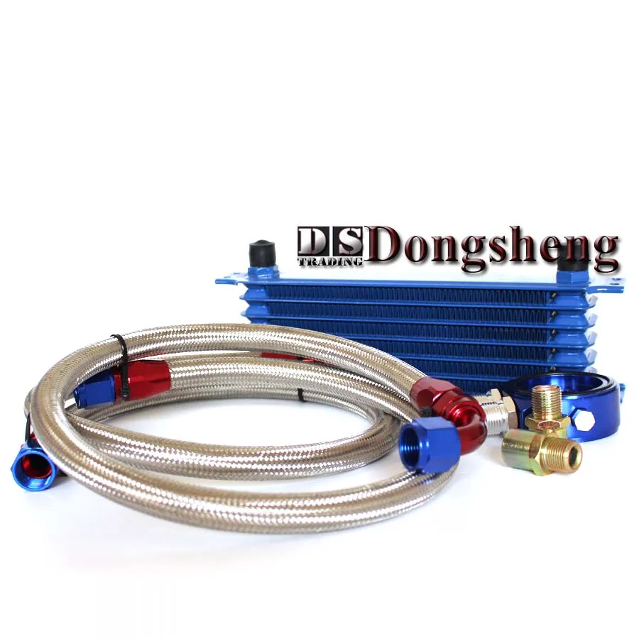 Универсальный 7-рядный масляный радиатор + адаптер для сэндвич-фильтра масла