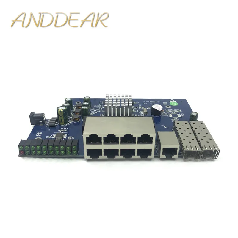 IP Management 8-port 10/100/1000Mbps PoE Ethernet Switch Module Managed with 2 Gigabit SFP Slots gigabit switch | Компьютеры и офис