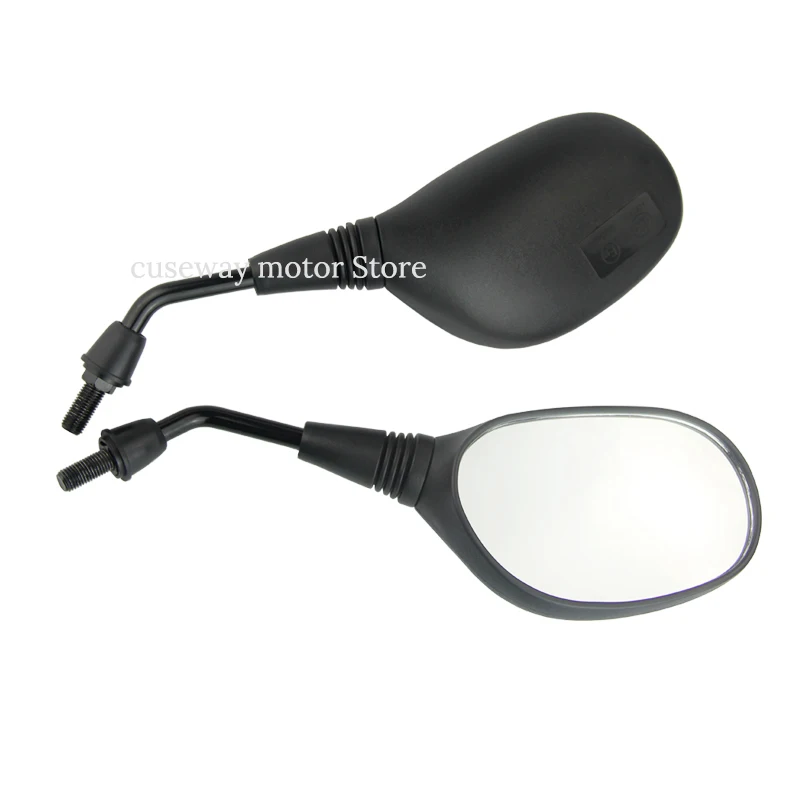 Pair black universal motorbike side mirrors moto rearview mirror 8mm 10mm motocross dirt pit bike motorcycle | Автомобили и