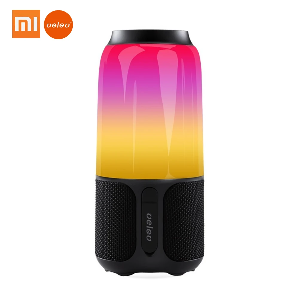 Xiaomi Velev V03 портативный Bluetooth динамик беспроводной Стерео Soundbox Красочный Светодиодный светильник музыкальный плеер аудио портативный громкий динамик