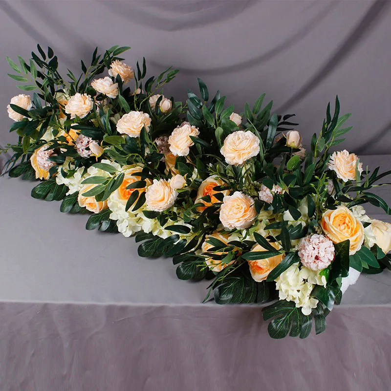 2 1 м DIY пользовательские Искусственные Свадебные цветочные стены фон композиция поставки шелковые розы Пион поддельные цветы ряд украшения для арки - Цвет: 2