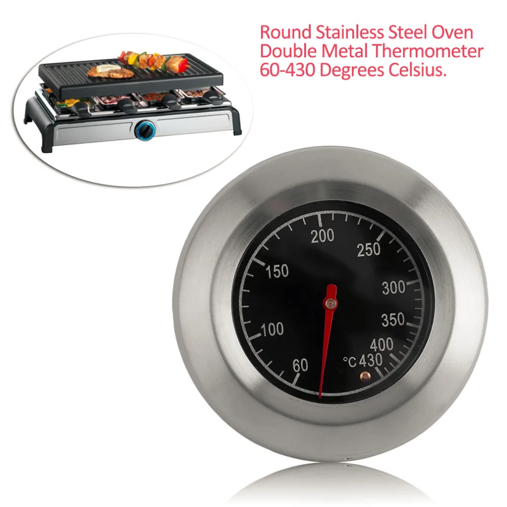Круглый термометр из нержавеющей стали для приготовления пищи двойной