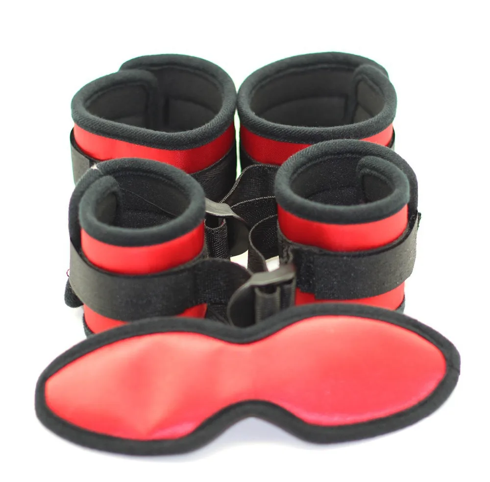 Атласный сексуальный комплект удерживающих устройств супер мягкие наручные