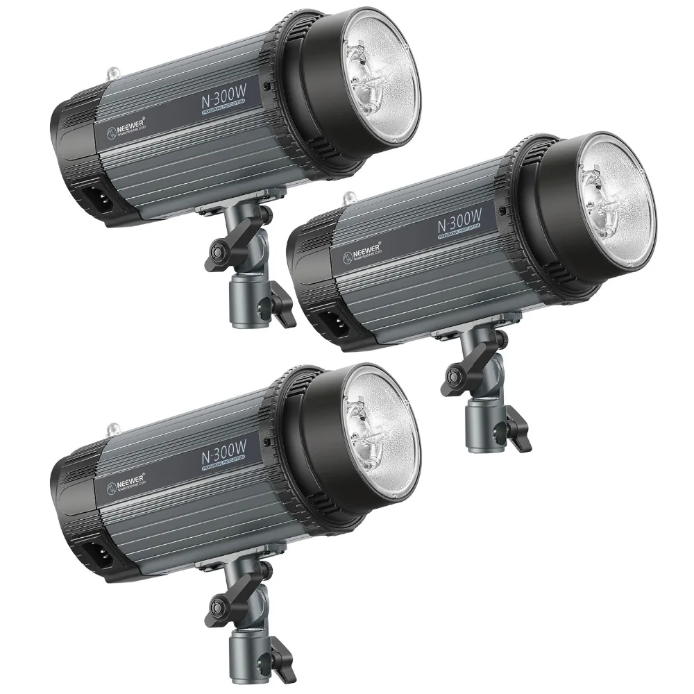 Neewer 900W (3-Pack 300 W) 5600K фотостудия стробоскоп вспышка светильник моно с моделирующей