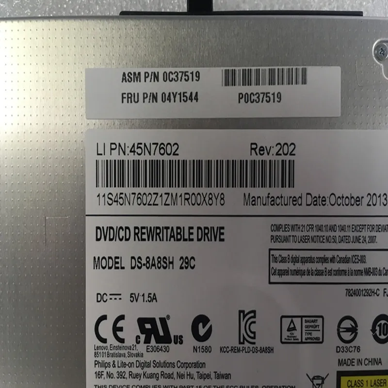 Новый оригинальный стандартный лоток 12 7 мм DVDRW для Lenovo Thinkpad T420 T430 T520 T530 W510 W520 W540