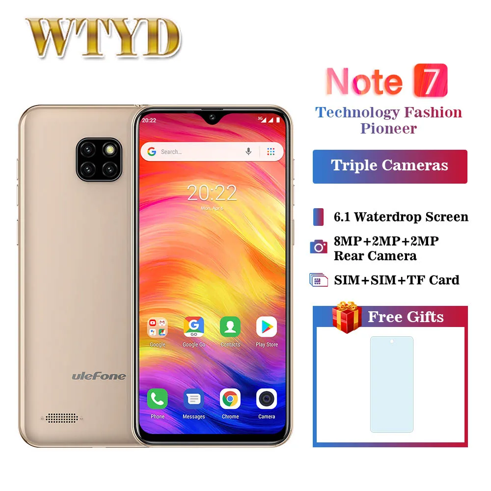 Смартфон Ulefone Note 7 на Android 9 0 четыре ядра экран 6 1 дюйма Гб + 16 Гб|Смартфоны| |