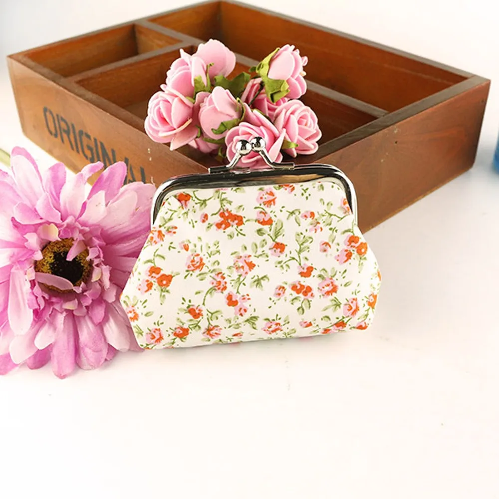 Женская сумка Ретро стиль цветочный узор маленький кошелек на застежке клатч porte