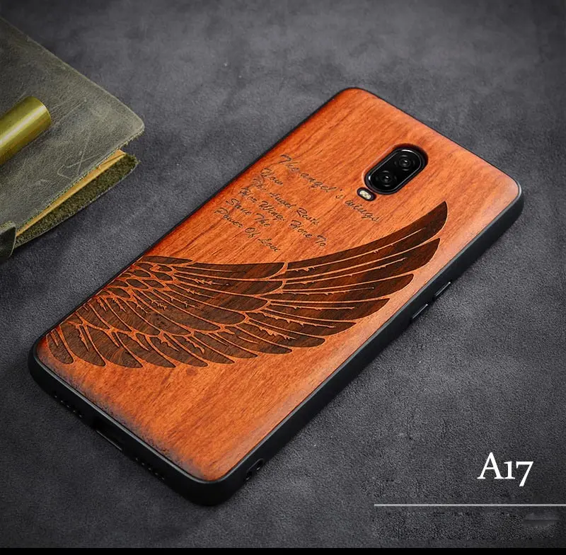 A17 Для Oneplus 7 7 Pro 6 6T 5T твердый деревянный защитный чехол все включено Деревянный чехол для Oneplus 7 7 Pro 6 6T 5T Funda - Цвет: A17