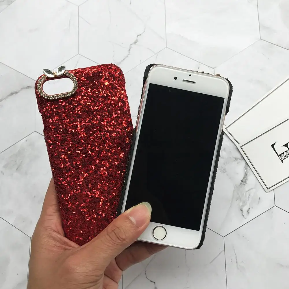 Роскошный блестящий Блестящий жесткий чехол для iPhone X XR XS Max Diamond 6 6s 7 8 Plus задняя