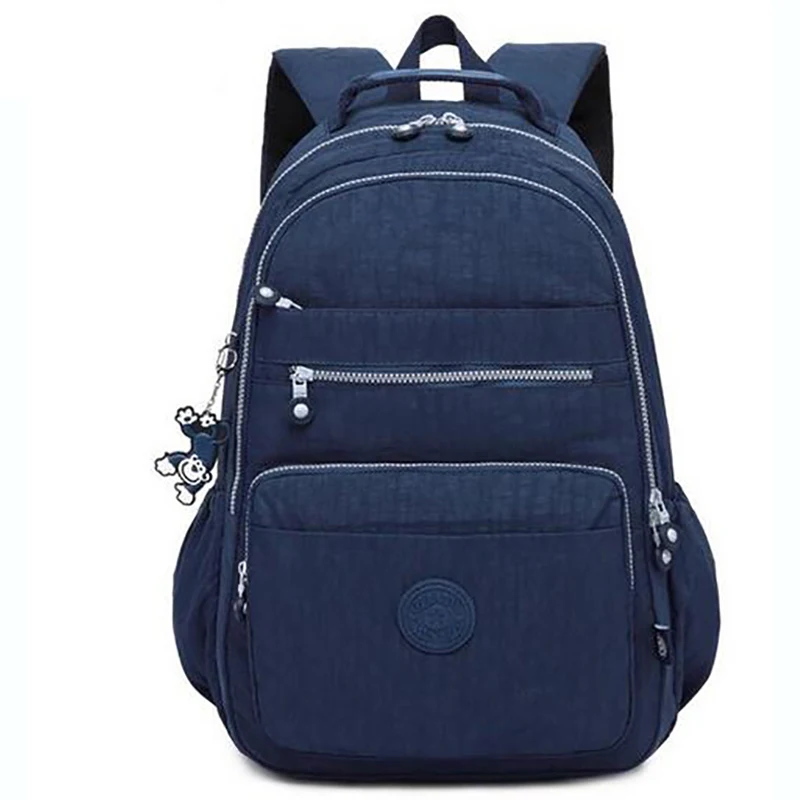 Dark Blue TEGAOTE школьный женский рюкзак, Mochila женские рюкзаки Водонепроницаемая нейлоновая сумка Повседневная дорожная сумка для ноутбука рюкзак для девочки-подростка - Цвет: Dark Blue